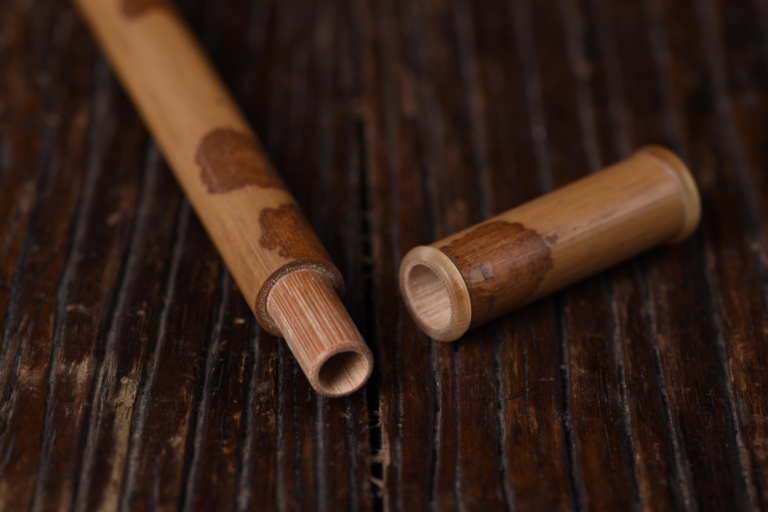 最新作人気【琴》送料無料 香道具 竹造 斑竹香筒 長54.3cm WG461 木工、竹工芸
