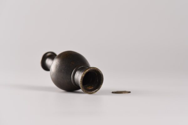 明 銅直頸觀音瓶 - 明代 銅瓶 箸瓶 香道具 茶道具 花器