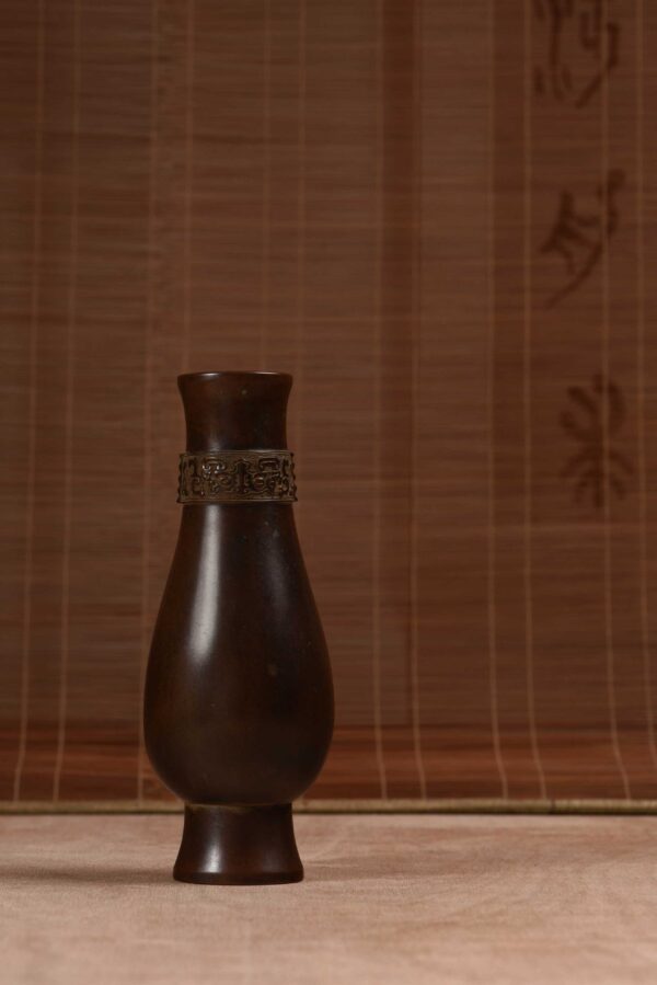 大正時期 藏六造 銅瓶 花器 vase bronze