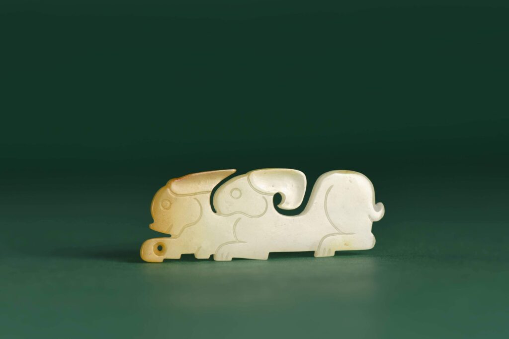 西周 兩兔傍地走 玉珮 兔子 WesternZhouDynasty Rabit Bunny JadePlate Jade