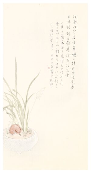 夜夫人图 長煌 書畫 Calligraphy Chinese Painting Poetry Poem Sesaon