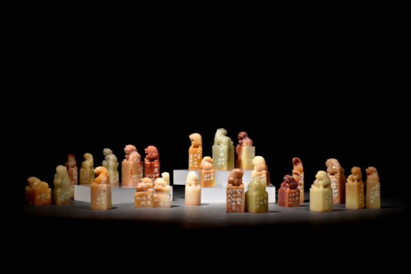 廿四節氣 套印 肖形 芙蓉石 獸鈕 ChineseSealStone SoftStone Seal Chinese