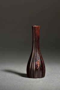 華 葵花型 箸瓶 芮父 俊光 小葉紫檀 紫檀 香道具 Flower Aroma Agarwood Chinese Tool