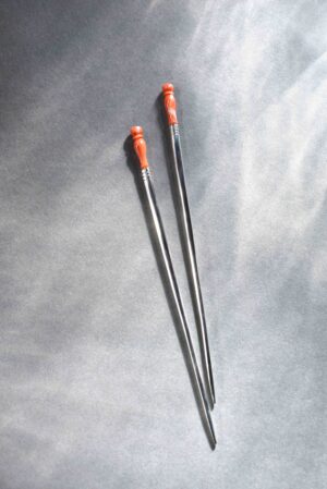珊瑚 純銀 炭筷 Kōdō ChineseIncenseLore Silver 925