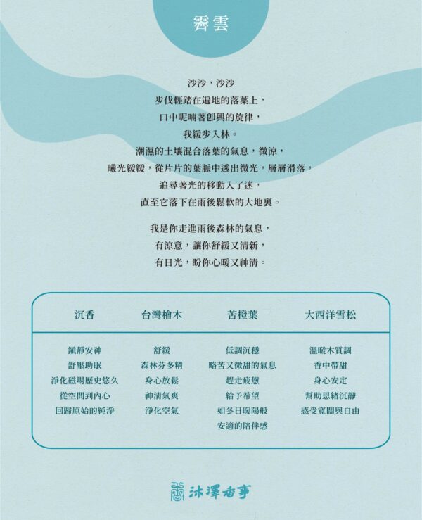 香膏成分說明卡-霽