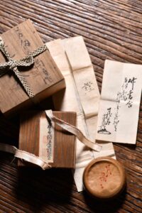 18世紀 万仞 和尚 万仞道坦 竹 香盒 IncenseBox Bamboo Monk
