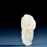 清 玉 和闐玉 童子 連生貴子 QingDynasty Jade HotianJade Child Baby Lotus