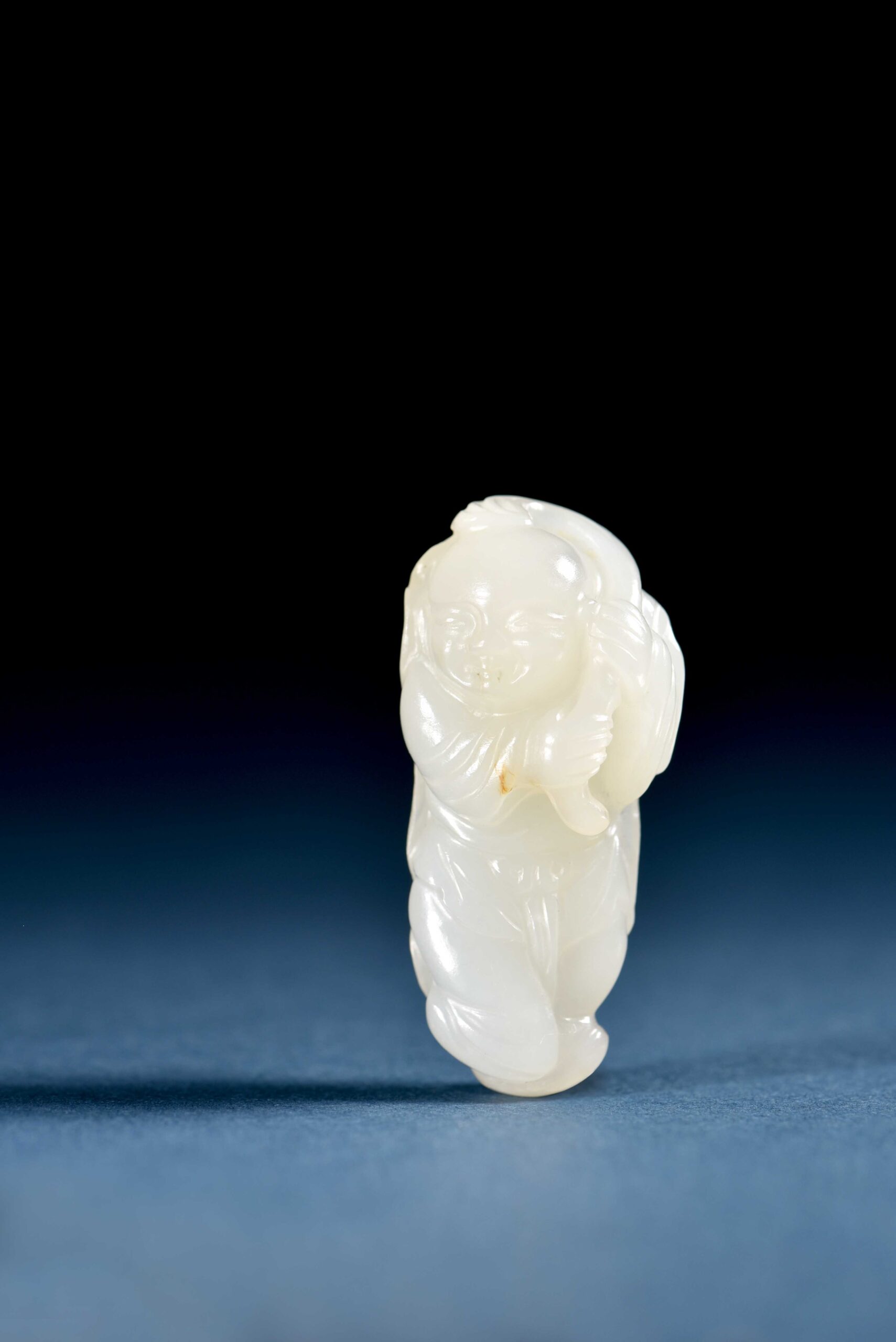 清 玉 和闐玉 童子 連生貴子 QingDynasty Jade HotianJade Child Baby Lotus